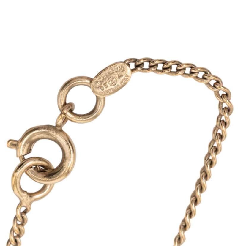 Chanel CC Gold Plated Flap Charm Bracelet Gold Metal Good condition - Box View