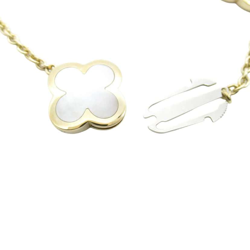 Van Cleef & Arpels 18K Yellow Gold and Mother of Pearl Pure Alhambra Bracelet Gold Gold Good condition - Back View