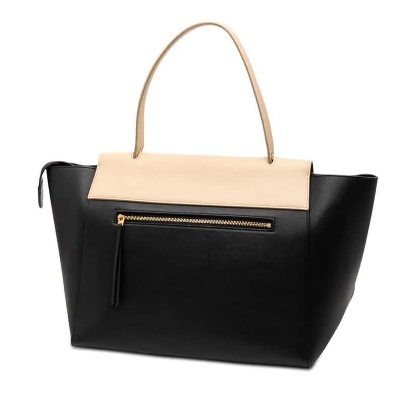 Celine Mini Bicolor Smooth Calfskin Belt Bag Black Leather Good condition - Back View