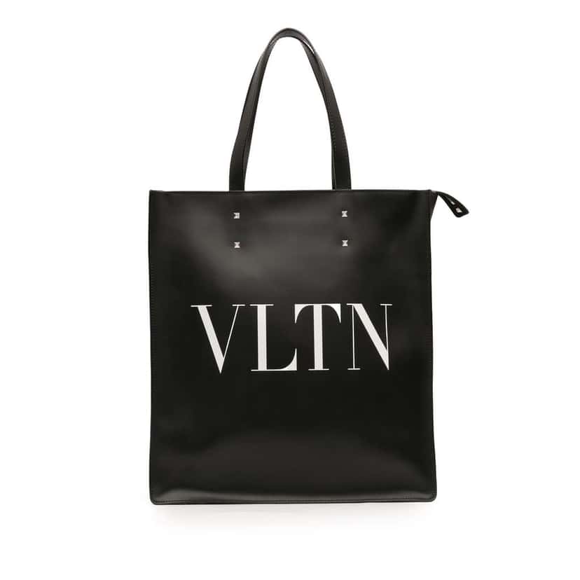 Valentino Leather Rockstud VLTN Tote Black Leather Good condition - Front View