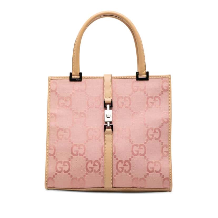 Gucci GG Canvas Jackie Handbag Pink Canvas Good condition - Front View