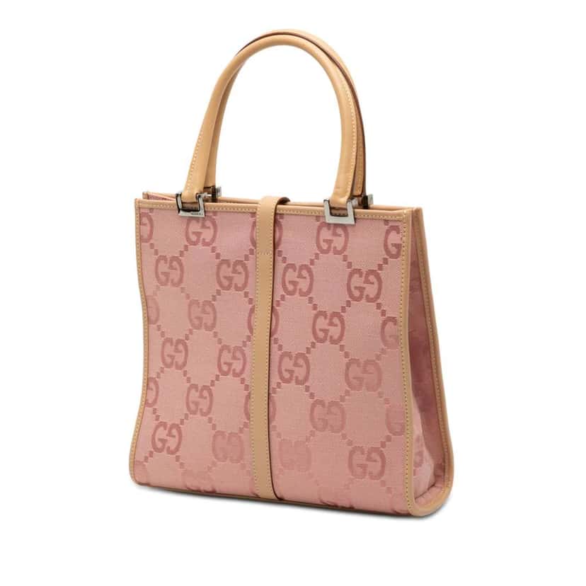 Gucci GG Canvas Jackie Handbag Pink Canvas Good condition - Back View