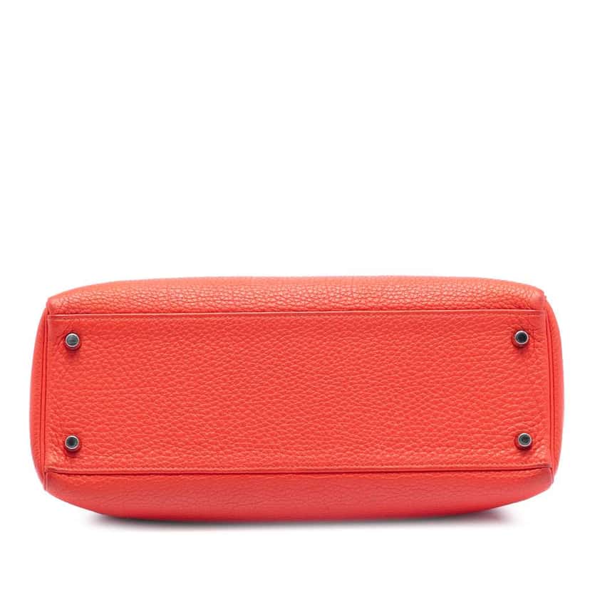Hermès Clemence Kelly II Retourne 32 Orange Leather Fair condition - Inside View