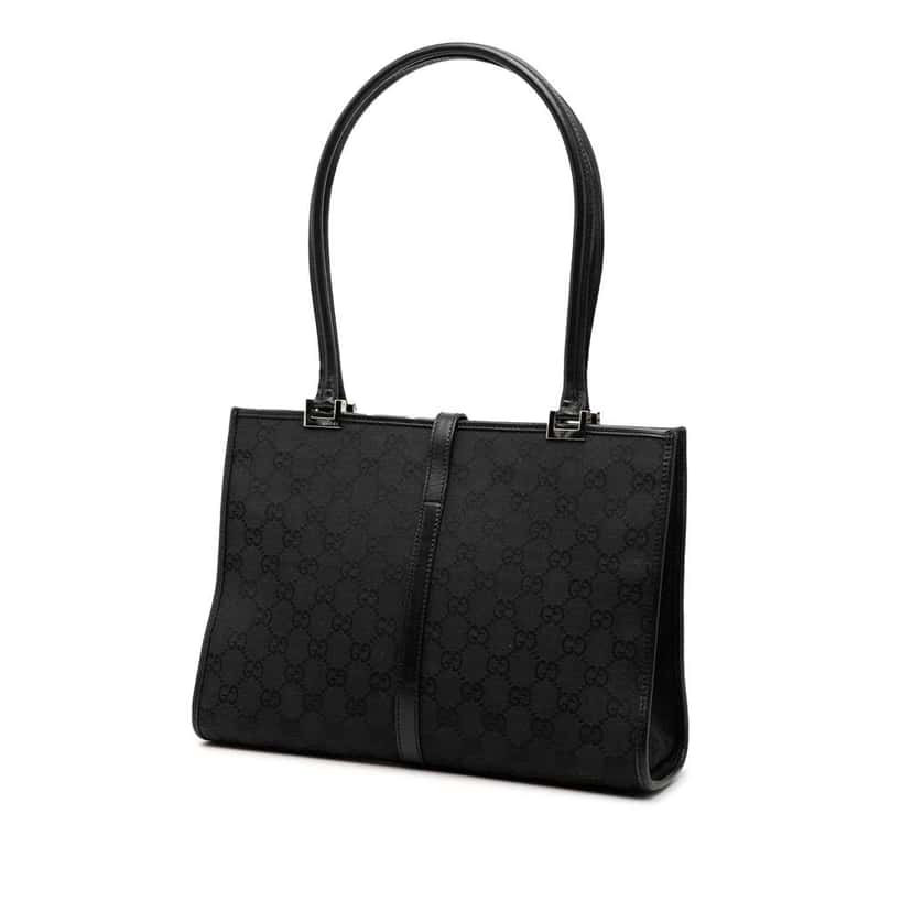 Gucci GG Canvas Jackie Tote Black Canvas Very good condition - Back View