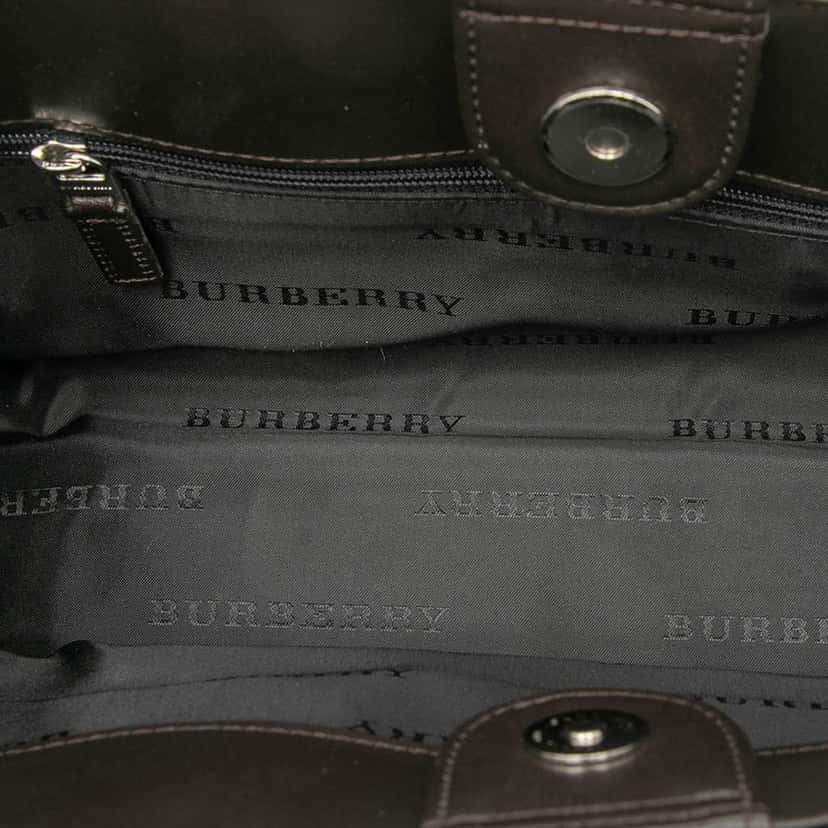 Burberry House Check Canvas Handbag Brown Canvas Very good condition - Model View