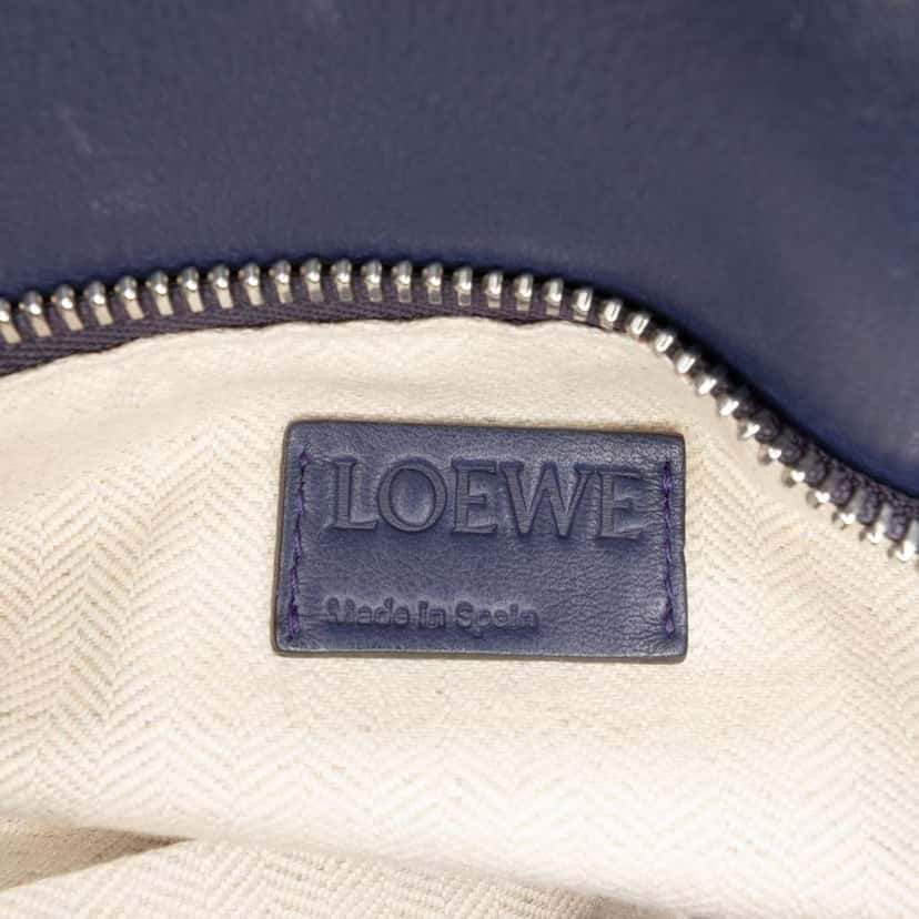 Loewe Small Calfskin Puzzle Satchel Blue Leather Very good condition - Box View