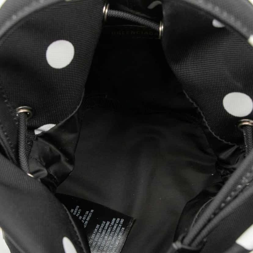 Balenciaga Nylon Dots Wheel XS Bucket Bag Black Good condition - Model View