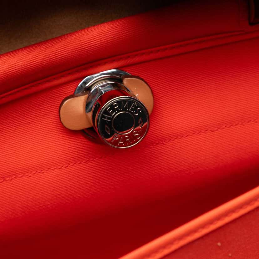 Hermès Toile Herbag Zip 31 Orange Canvas Good condition - Box View