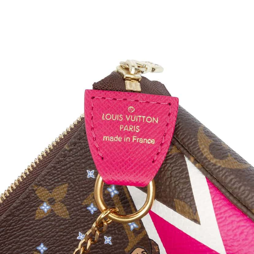Louis Vuitton Monogram Christmas Animation Bears on Skis Mini Pochette Accessoires Brown Very good condition - Box View