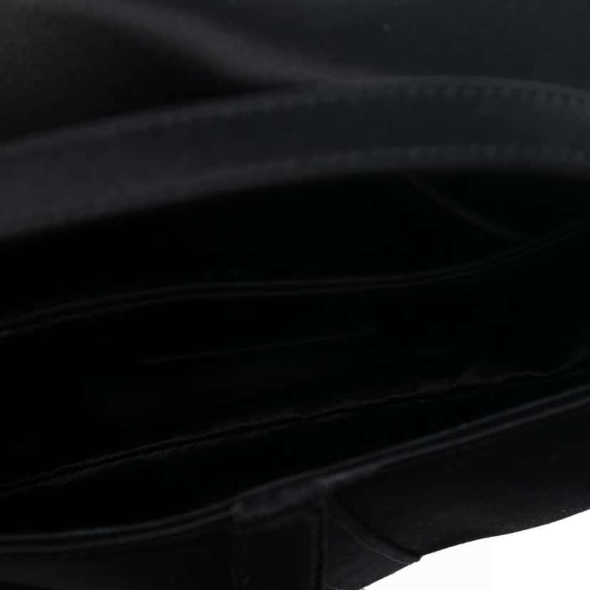 Dior Mini Satin Crystal Embellished Saddle Bag Black Satin Good condition - Model View