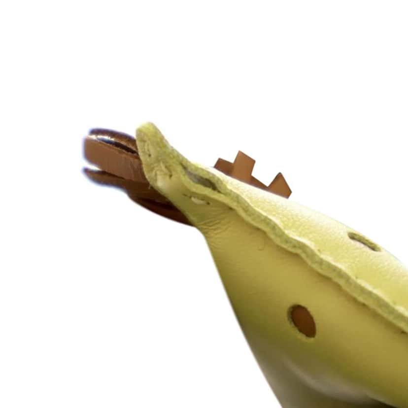 Hermès Milo Lambskin Grigri Rodeo Bag Charm MM Yellow Leather Good condition - Model View