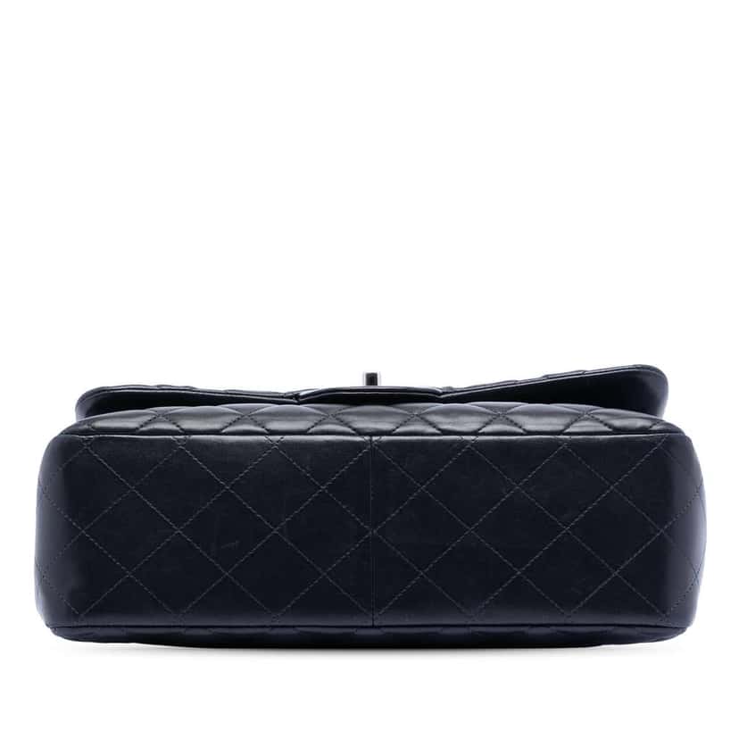 Chanel Jumbo Classic Lambskin Double Flap Black Leather Very good condition - Inside View
