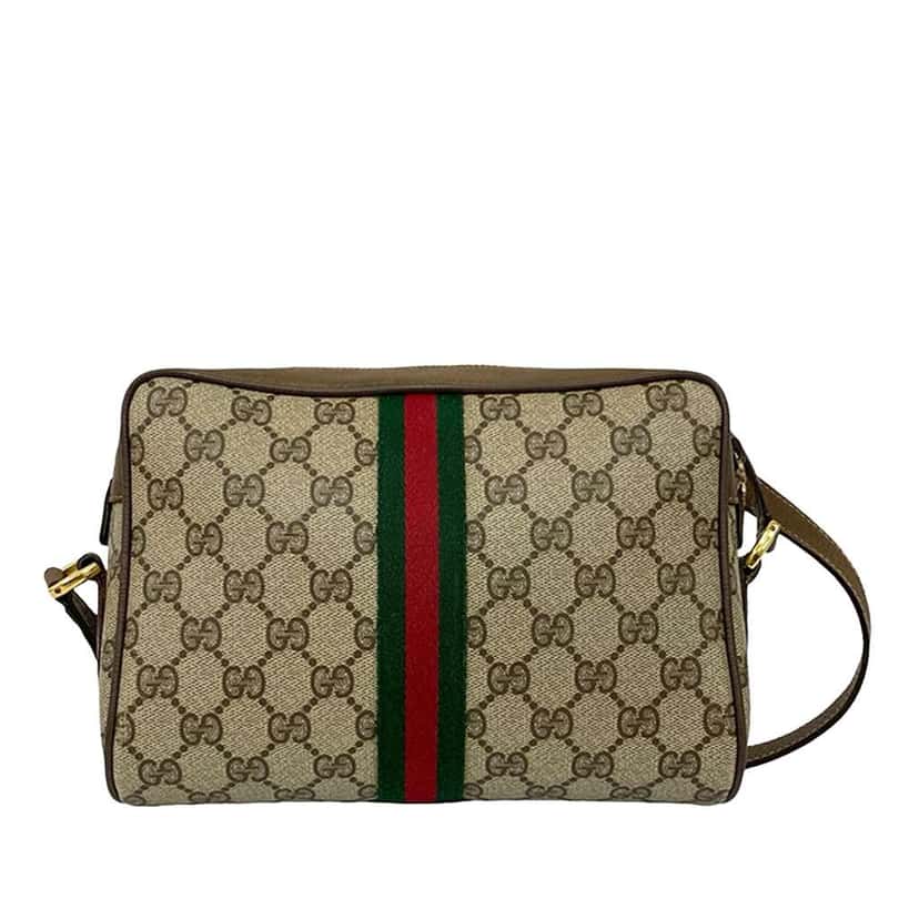 Gucci GG Supreme Web Crossbody Brown Canvas Good condition - Back View