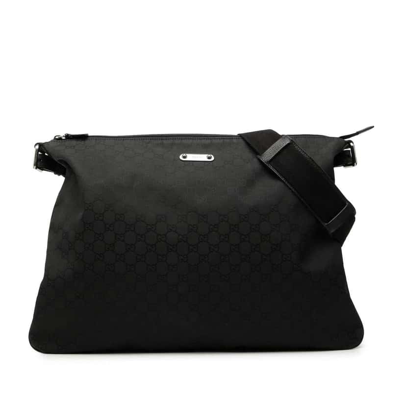 Gucci GG Nylon Crossbody Black Very good condition - Front View
