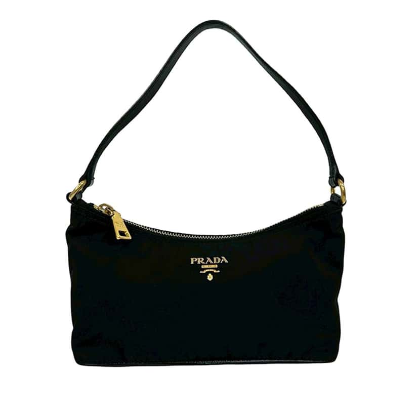 Prada Tessuto Handbag Black Canvas Good condition - Front View