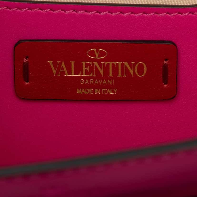 Valentino Smooth Calfskin Rockstud23 Crossbody Pink Leather Good condition - Box View