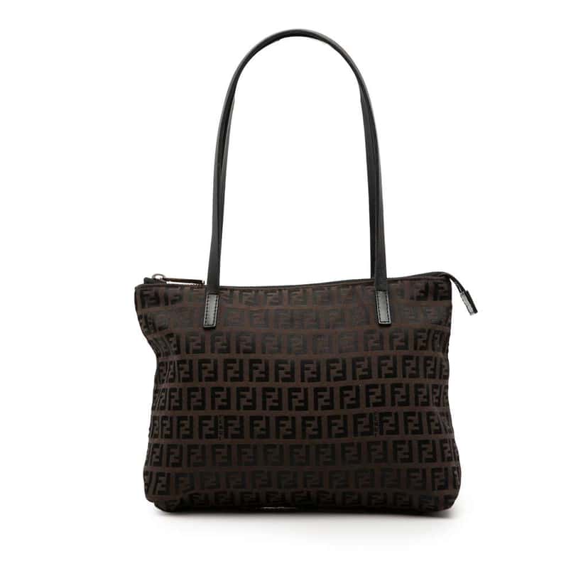 Fendi Zucchino Canvas Tote Brown Canvas Very good condition - Front View