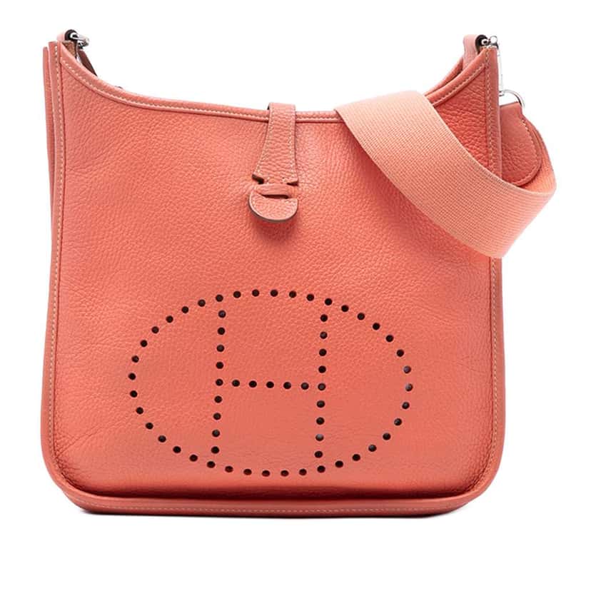 Hermès Clemence Evelyne 29 Pink Leather Good condition - Front View