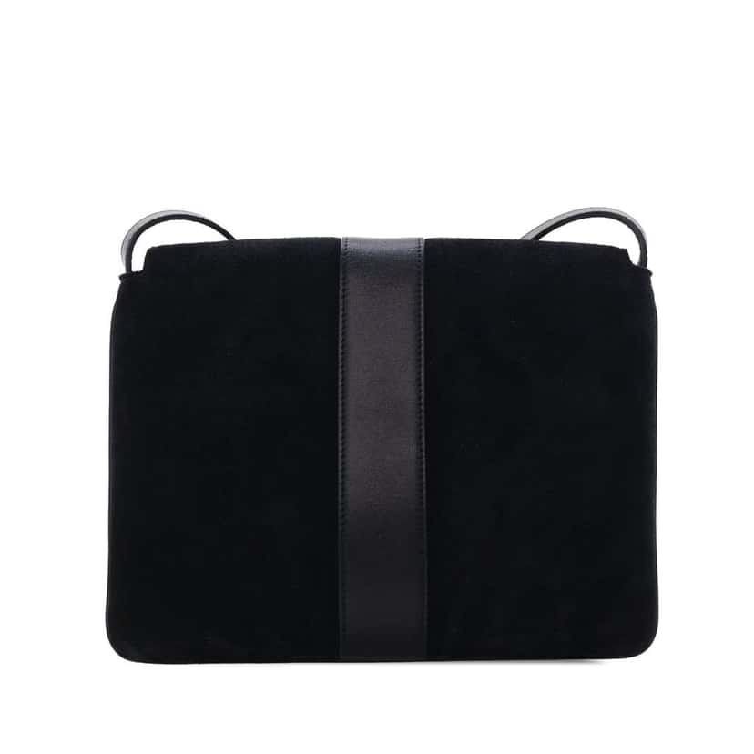 Gucci Medium Suede Arli Crossbody Black Leather Good condition - Inside View