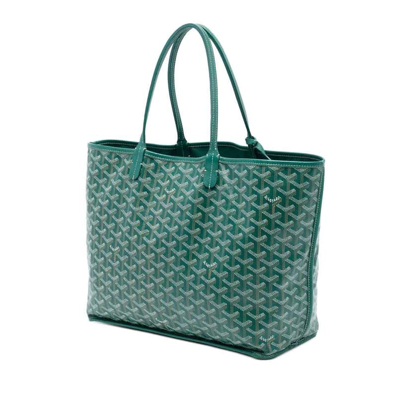 Goyard Goyardine Reversible Anjou PM Green Canvas Very good condition - Back View