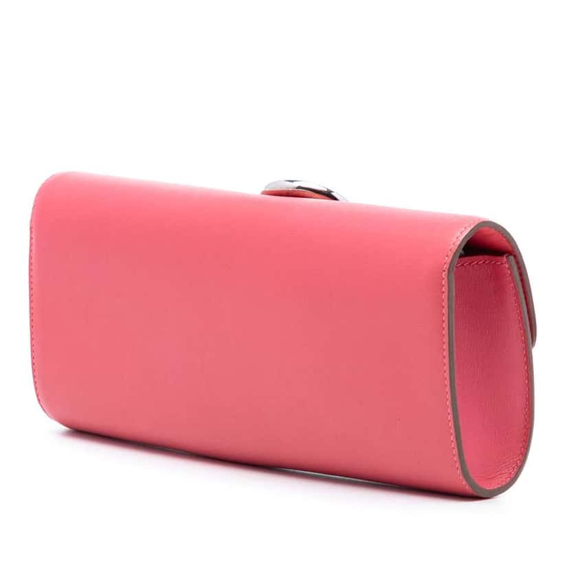 Hermès Tadelakt Egee Clutch Pink Leather Very good condition - Back View