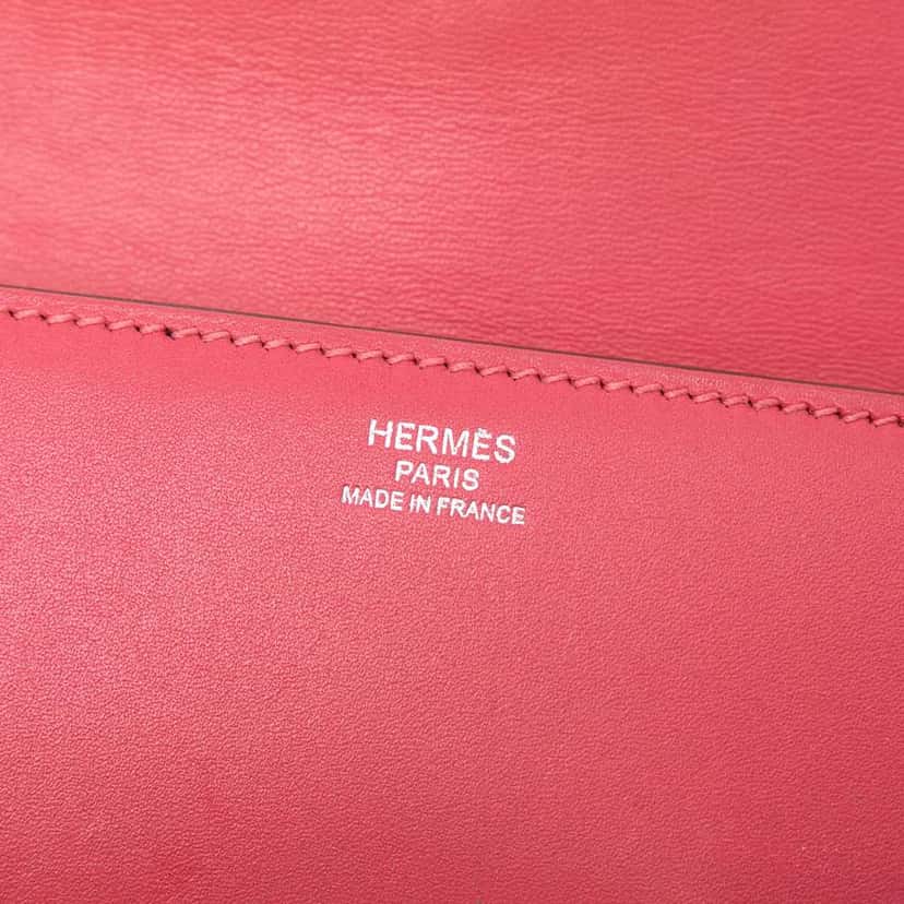 Hermès Tadelakt Egee Clutch Pink Leather Very good condition - Box View