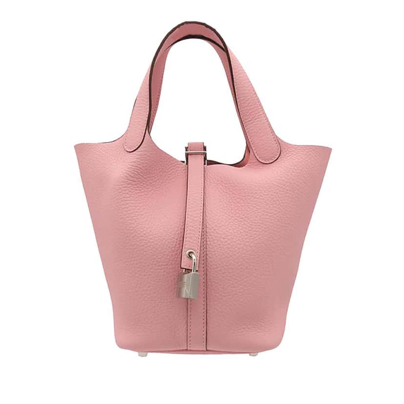 Hermès Clemence Picotin Lock 18 Pink Leather Very good condition - Front View