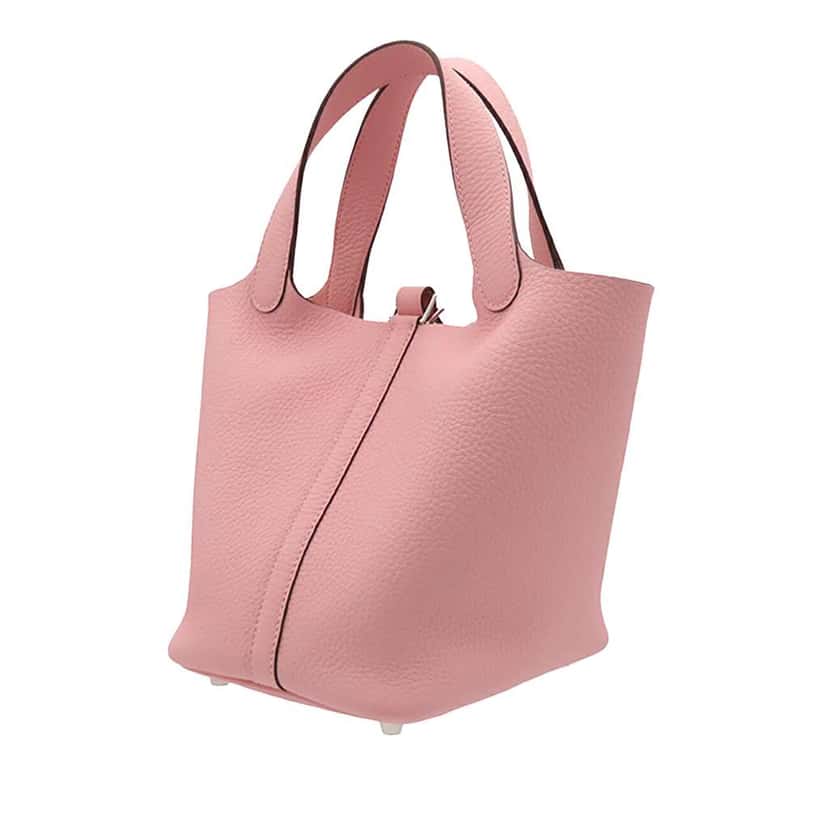 Hermès Clemence Picotin Lock 18 Pink Leather Very good condition - Back View