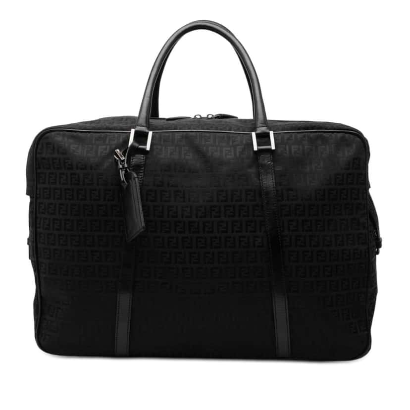 Fendi Zucchino Canvas Travel Bag Black Canvas Good condition - Front View