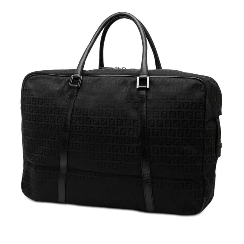 Fendi Zucchino Canvas Travel Bag Black Canvas Good condition - Back View