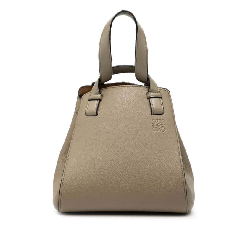 Loewe Leather Hammock Nugget Bag Brown Leather Good condition - Front View