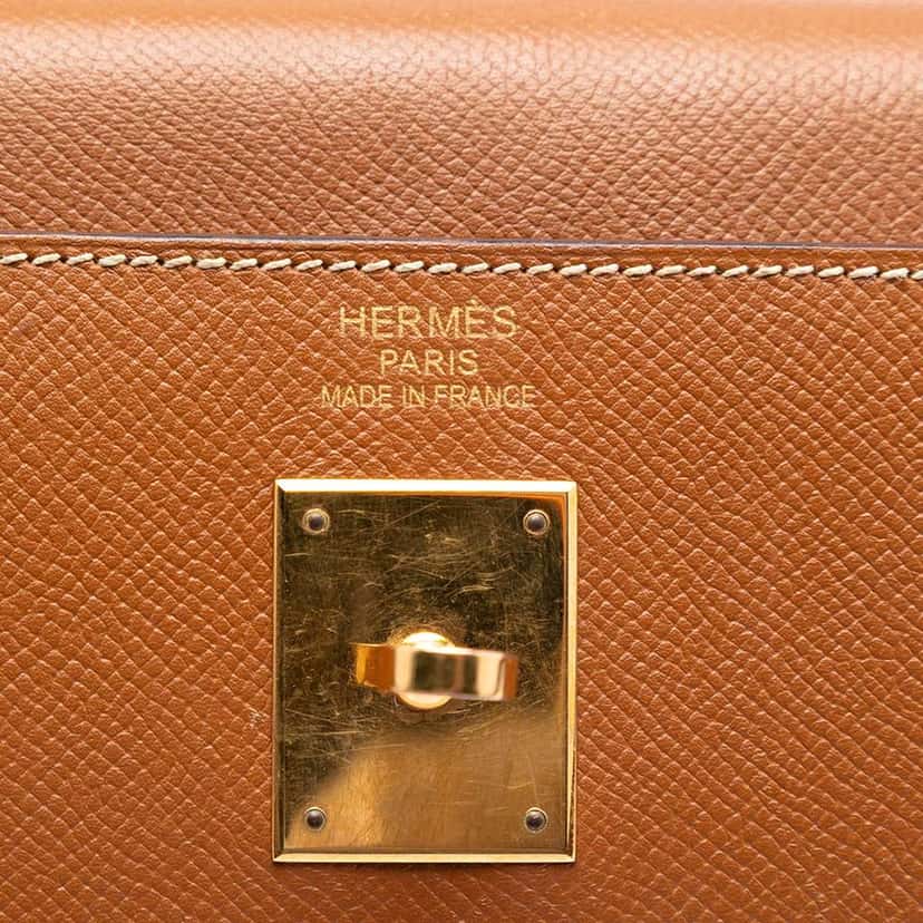 Hermès Epsom Kelly II Sellier 35 Brown Leather Good condition - Box View