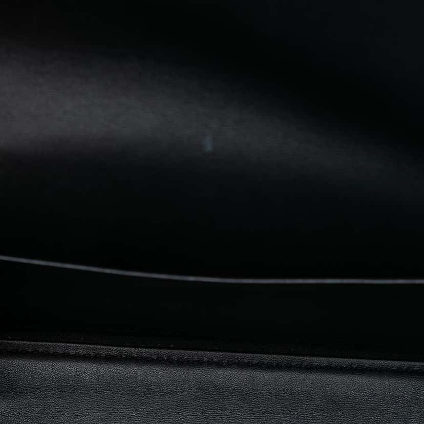 Celine Shiny Calfskin Triomphe Claude Shoulder Bag Black Leather Good condition - Model View