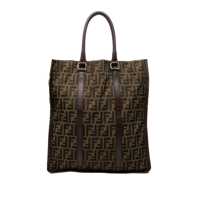 Fendi Zucca Canvas Vertical Tote Brown Canvas Very good condition - Front View