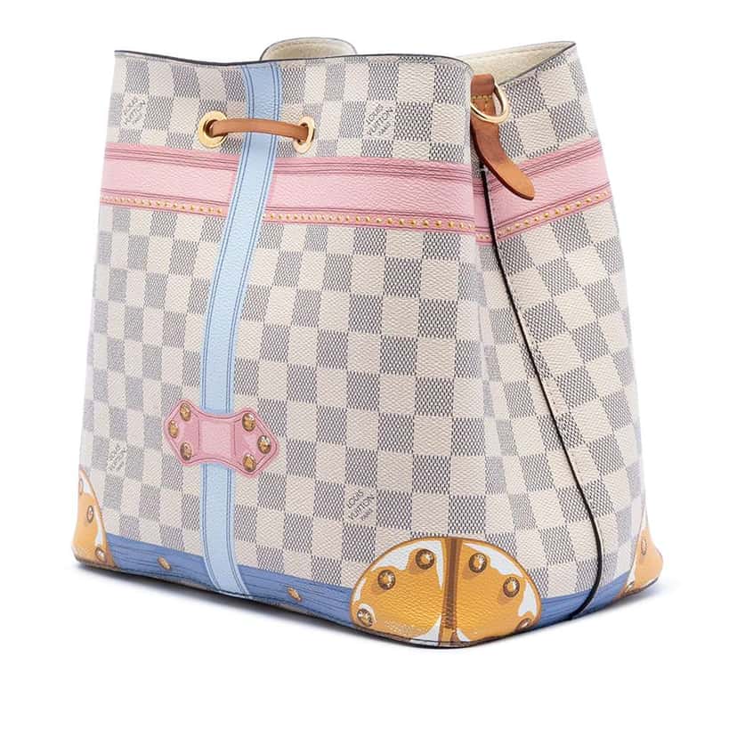 Louis Vuitton Damier Azur Summer Trunks Neonoe White Good condition - Back View