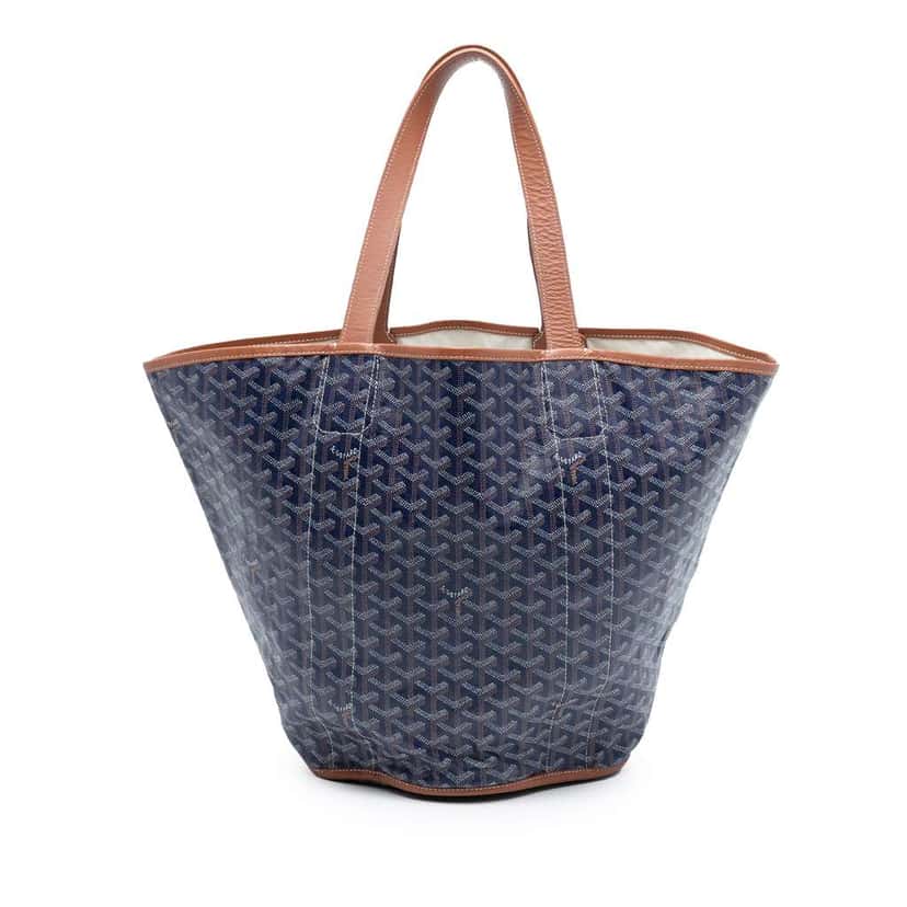 Goyard Goyardine Reversible Belharra Tote Blue Canvas Very good condition - Front View