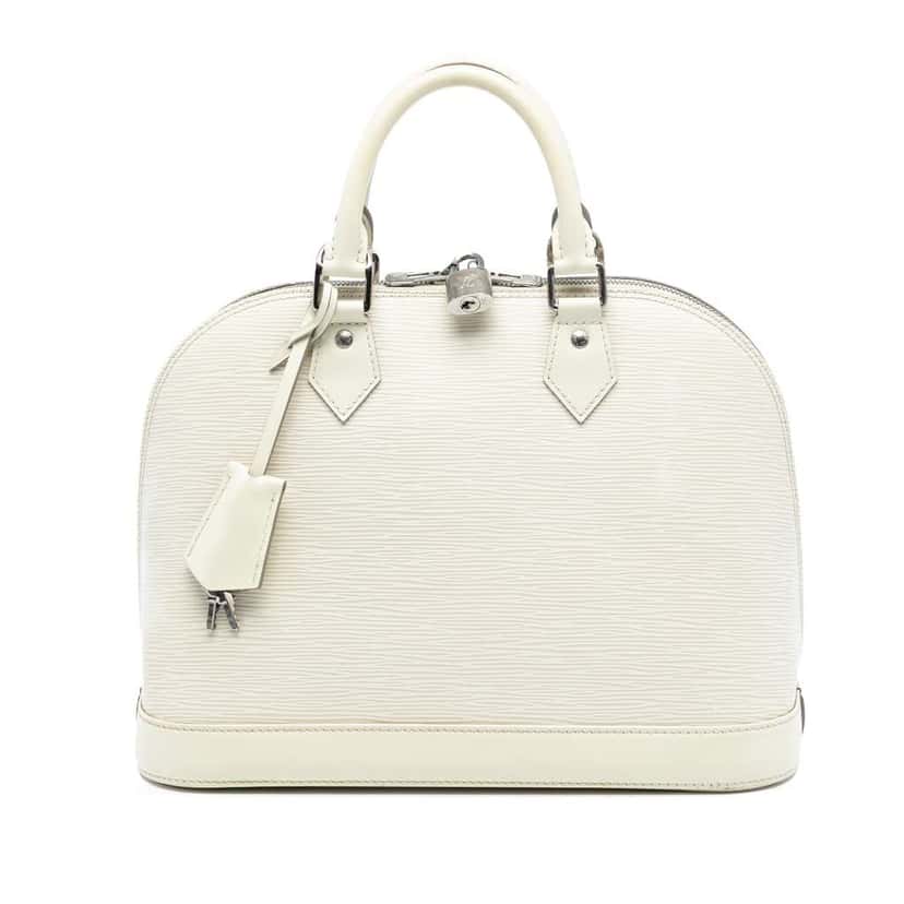 Louis Vuitton Epi Alma PM White Leather Good condition - Front View