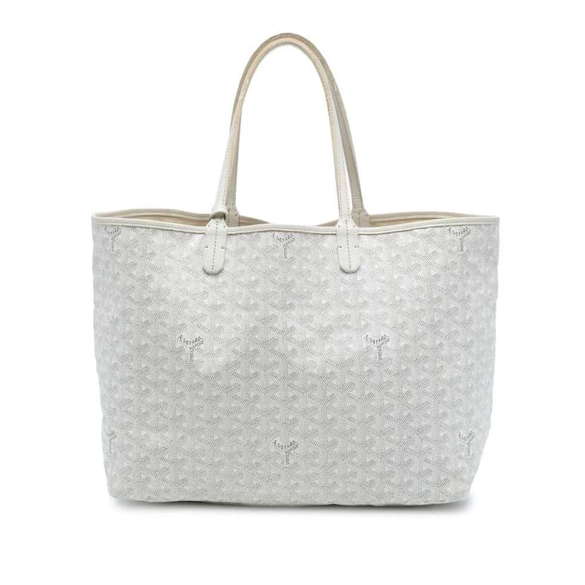 Goyard Goyardine Saint Louis PM White Canvas Very good condition - Front View