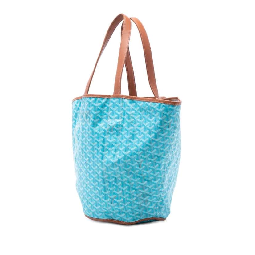 Goyard Goyardine Reversible Belharra Tote Blue Canvas Very good condition - Back View