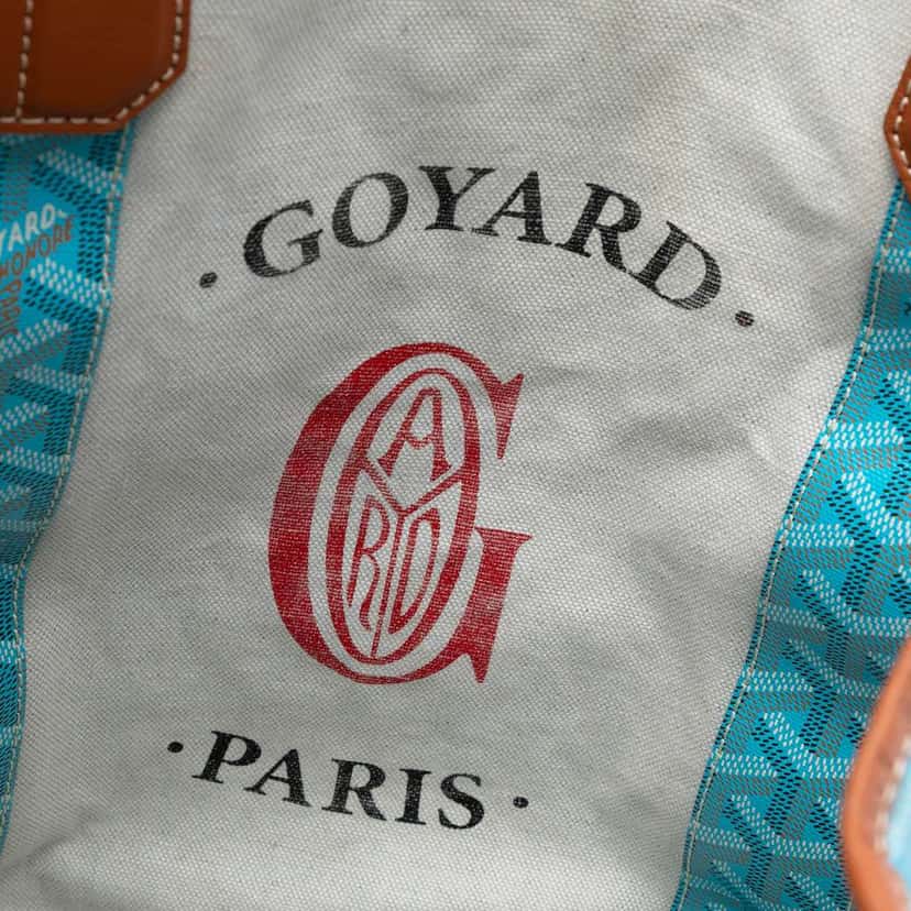 Goyard Goyardine Reversible Belharra Tote Blue Canvas Very good condition - Box View