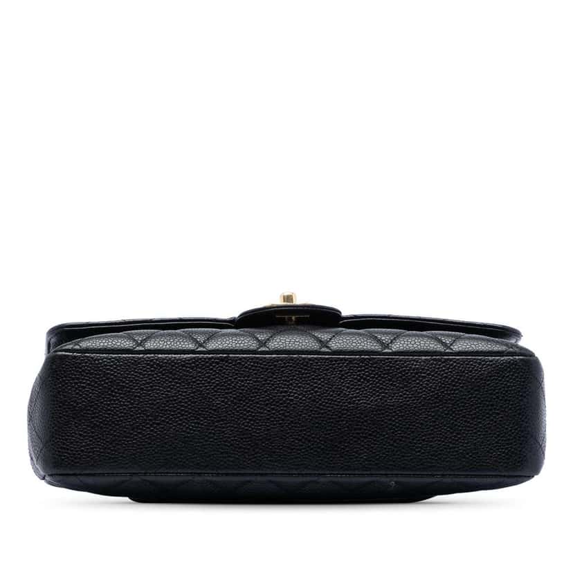 Chanel Medium Classic Caviar Double Flap Black Leather Good condition - Inside View
