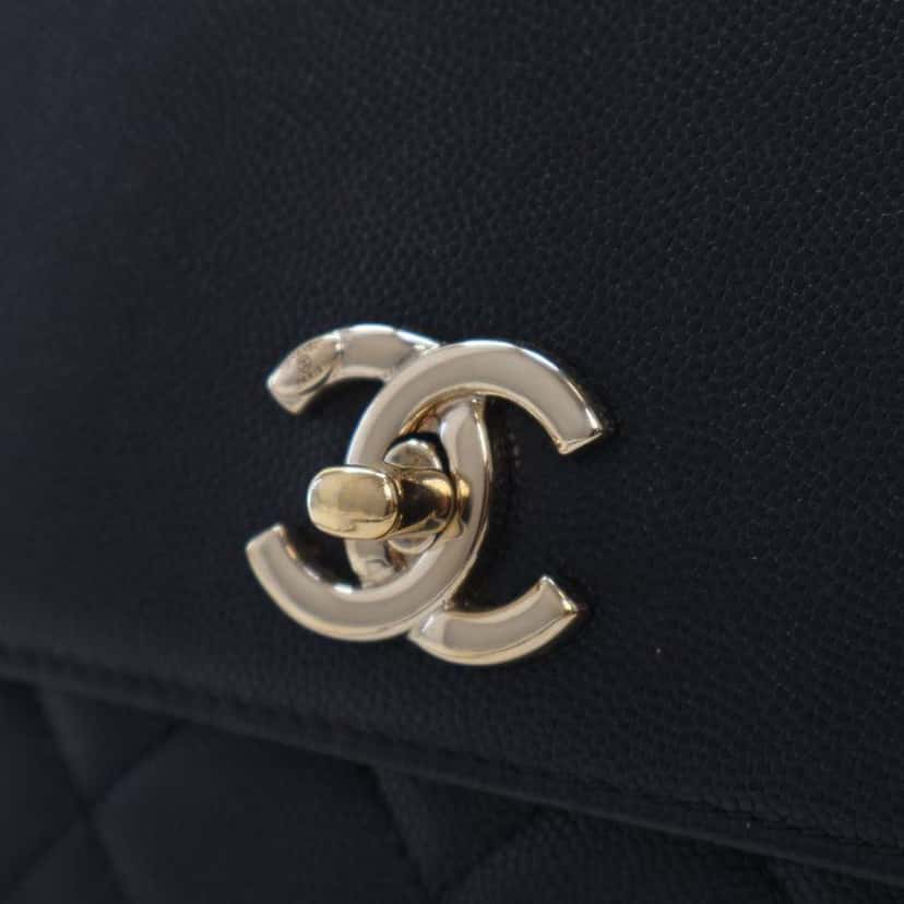 Chanel Medium Caviar Business Affinity Top Handle Bag Black Leather Good condition - Box View