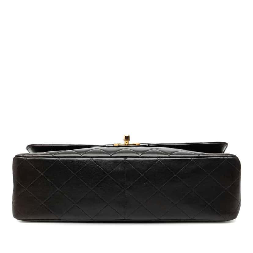 Chanel Jumbo Classic Lambskin Single Flap Black Leather Good condition - Inside View