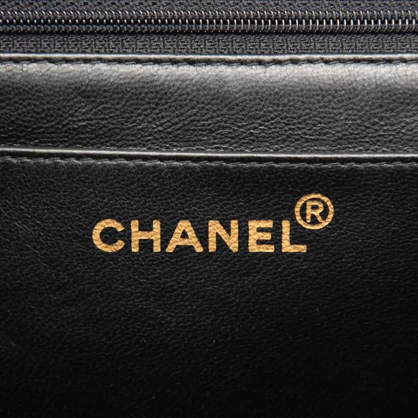 Chanel Jumbo Classic Lambskin Single Flap Black Leather Good condition - Box View