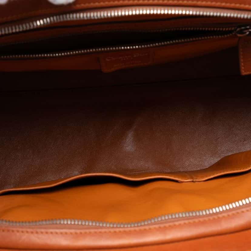 Dior Large Calfskin My Dior Pockets Frame Handbag Brown Leather Good condition - Model View