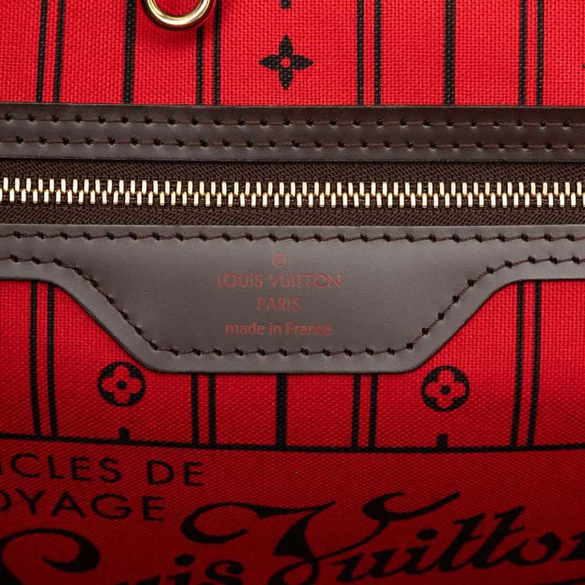 Louis Vuitton Damier Ebene Neverfull MM Brown Good condition - Box View