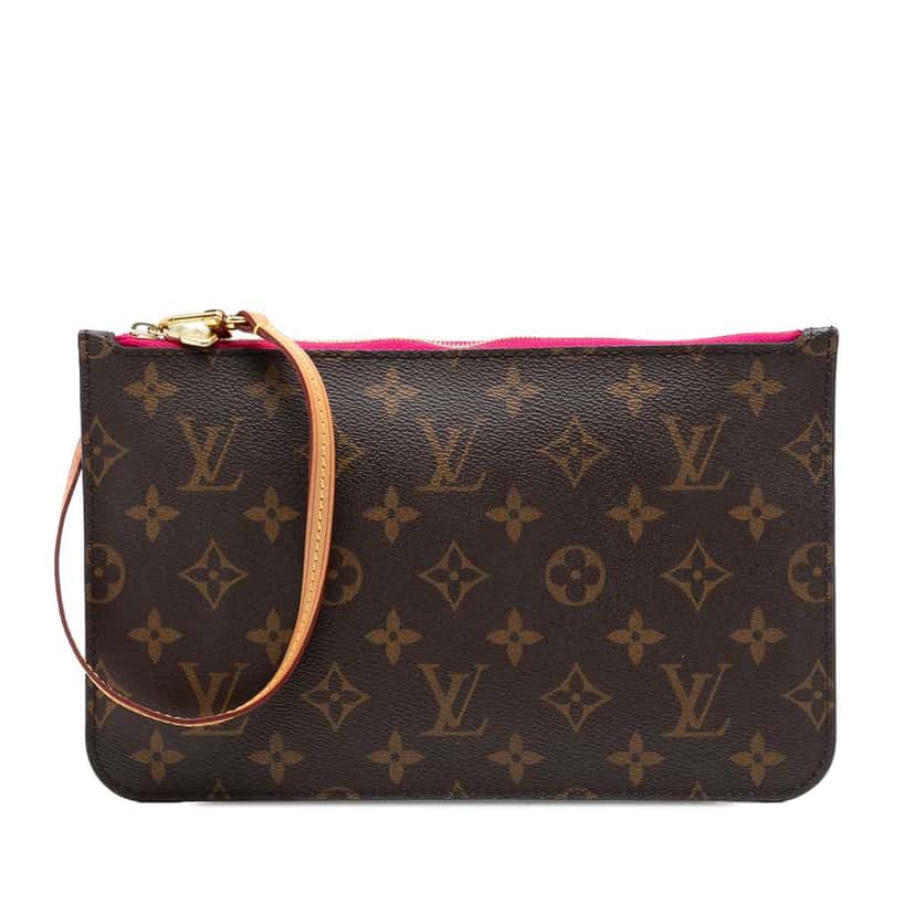 Louis Vuitton Monogram Neverfull Pouch Brown Good condition - Front View