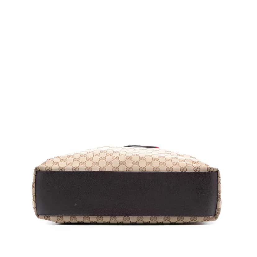 Gucci GG Canvas Web Tote Brown Canvas Good condition - Inside View