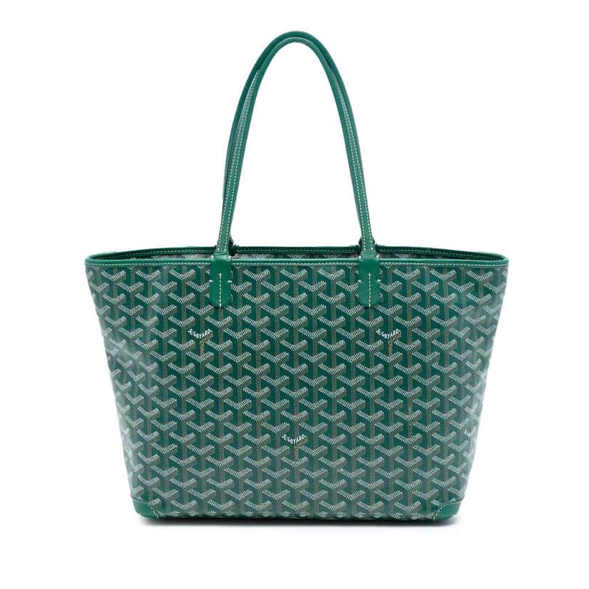 Goyard Goyardine Artois PM Green Canvas Good condition - Front View