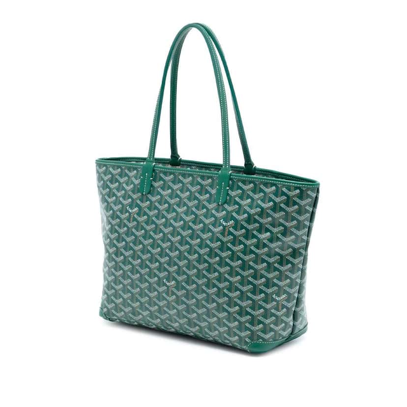 Goyard Goyardine Artois PM Green Canvas Good condition - Back View